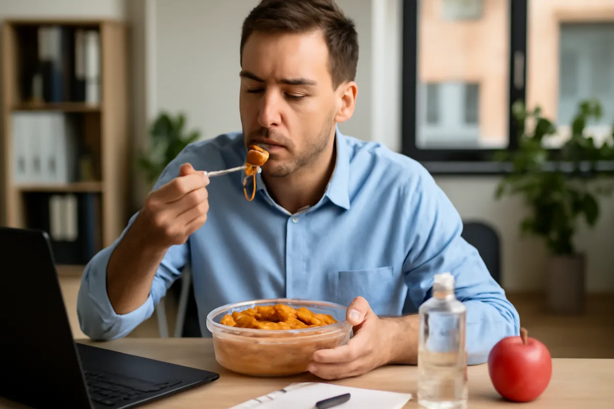 Carboidrati a pranzo in ufficio: la porzione che evita il calo pomeridiano